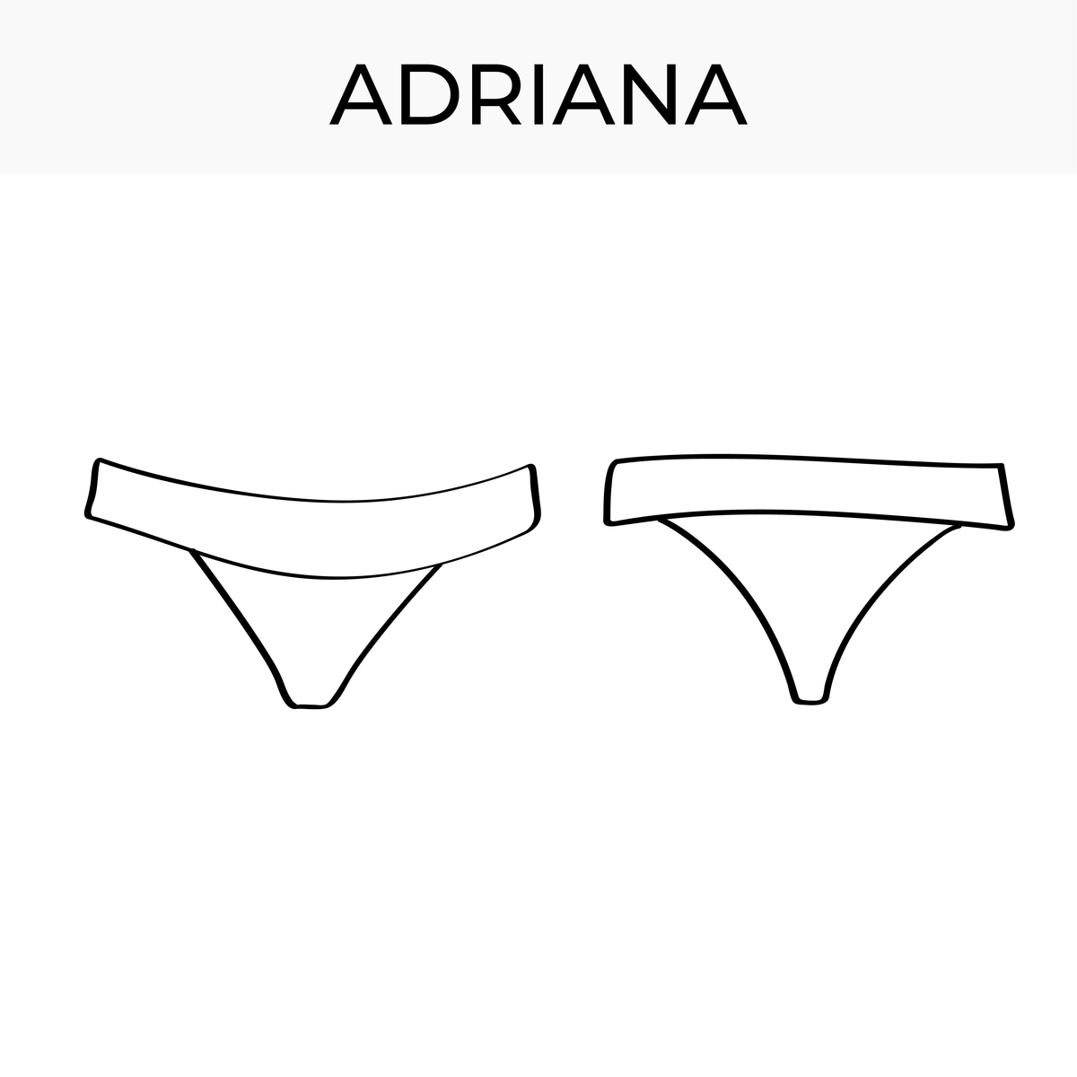 Bikini bottom pattern Adriana - DIY Bikini Sewing Pattern — Bikini ...