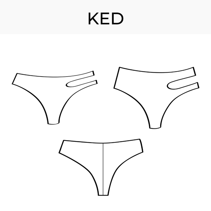 Bikini bottom pattern KED 2 in 1