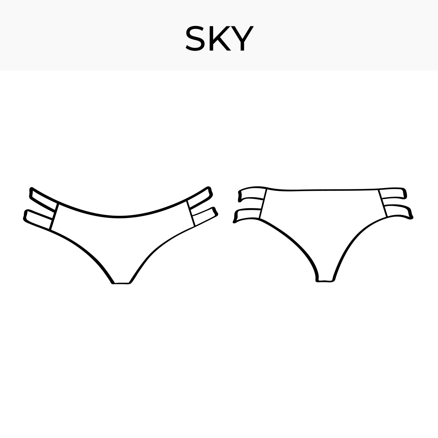 Bikini bottom pattern Sky - DIY Bikini Sewing Pattern — Bikini Design Club