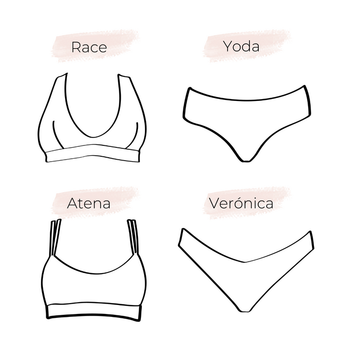 BUNDLE Race, Atena, Yoda and Verónica DIY bikini