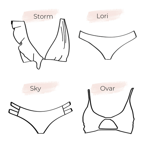 BUNDLE Storm, Ovar, Lori and Sky DIY bikini