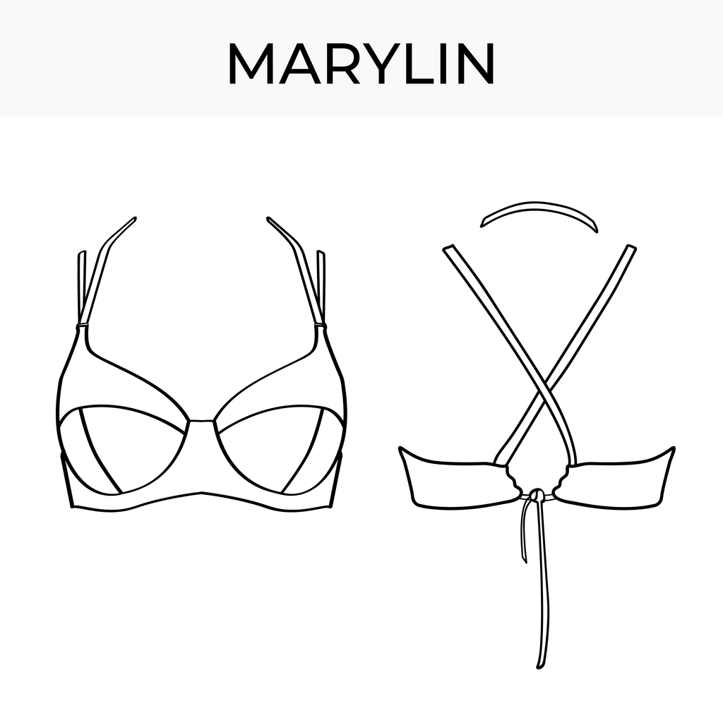 Underwire Bikini pattern top Marylin