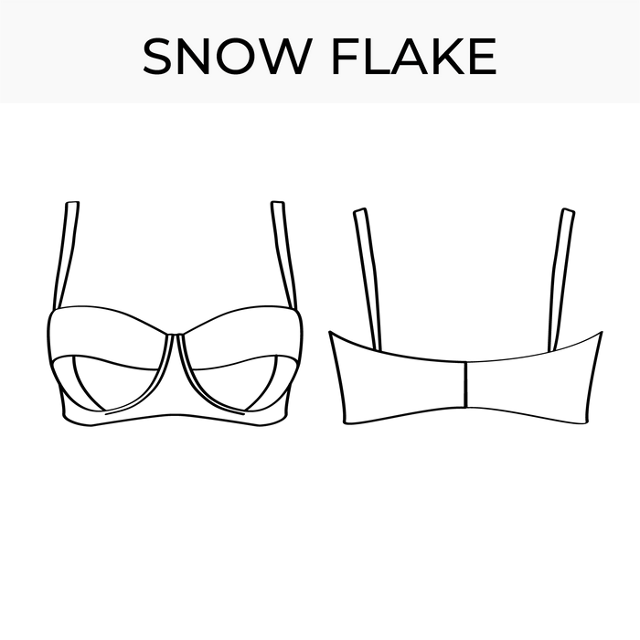 𝗦𝗲𝘄 𝗔𝗹𝗼𝗻𝗴 Bra Pattern Snow Flake with 𝗳𝗼𝗮𝗺 and 𝗹𝗮𝗰𝗲 * DIY  BIKINI 