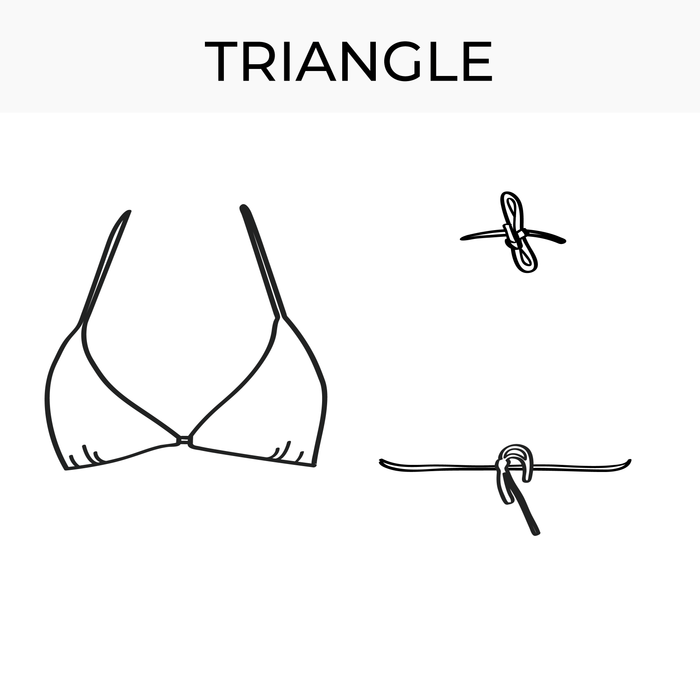 beginner friendly diy bikini triangle top Bikini pattern top Triangle with dart