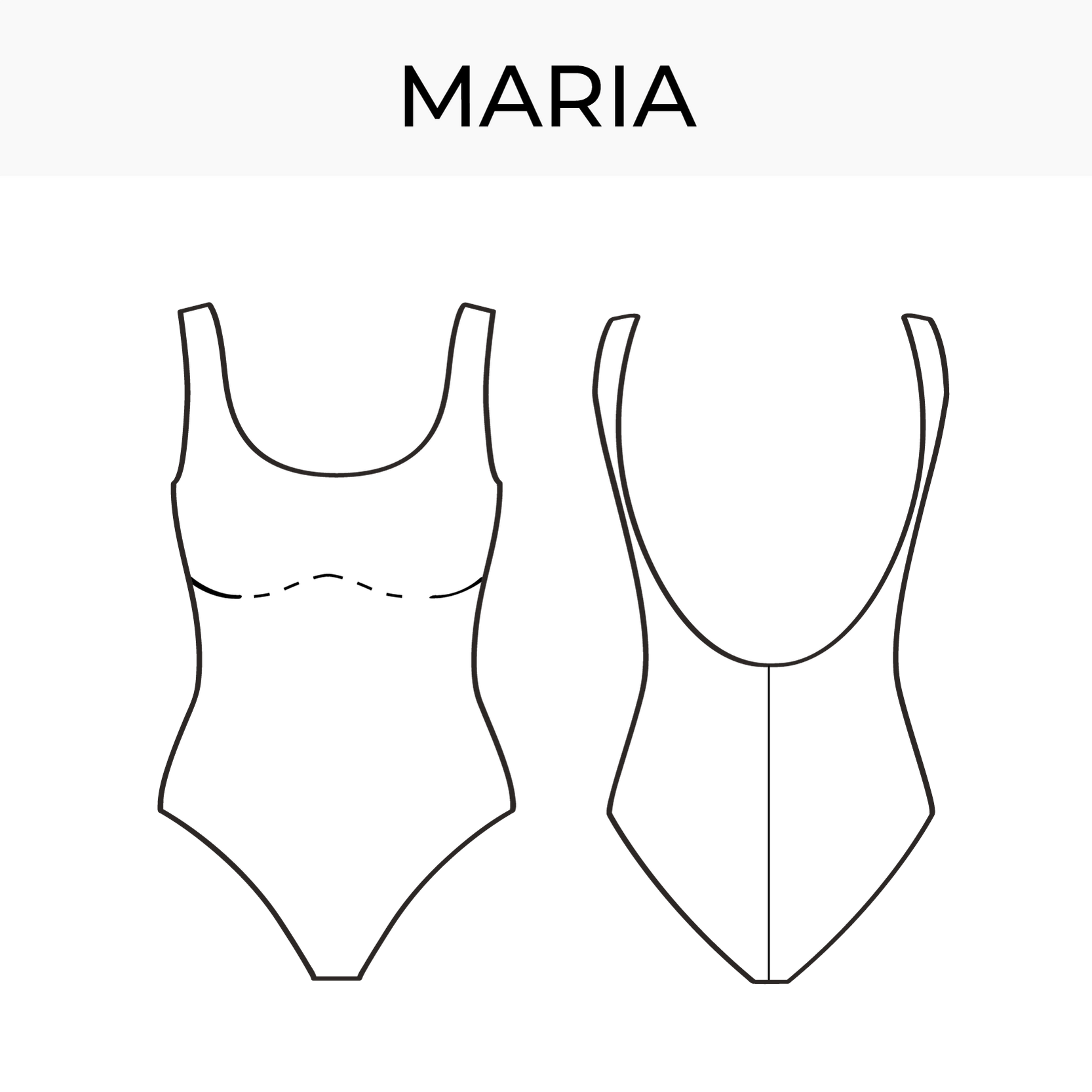 Swimsuit pattern Maria - Zipper on swimwear - DIY bikini - Bikini ...