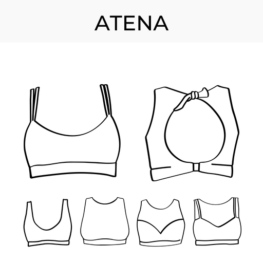 Bra sewing Bikini pattern top Atena