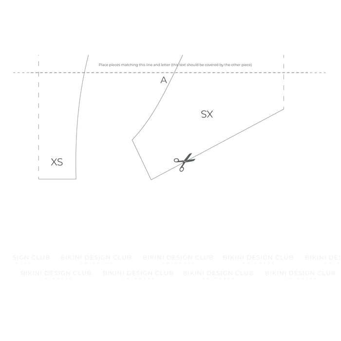 Bikini bottom pattern Alice with straps