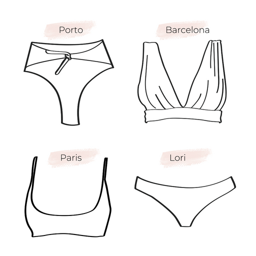 BUNDLE Bikini tops and bikini bottoms sewing patterns