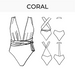 Swimsuit pattern Coral