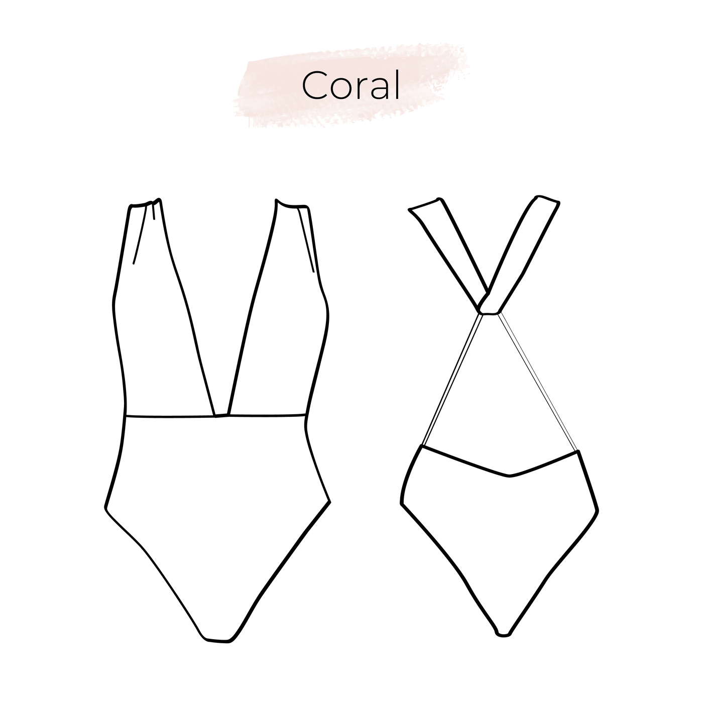 Swimsuit Design Pattern Swimsuit pattern Coral - DIY bikini — Bikini Design Club