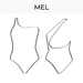 Swimsuit pattern Mel, asymmetric diy bikini bikini patterns